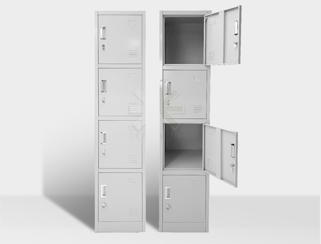 4 compartment steel locker